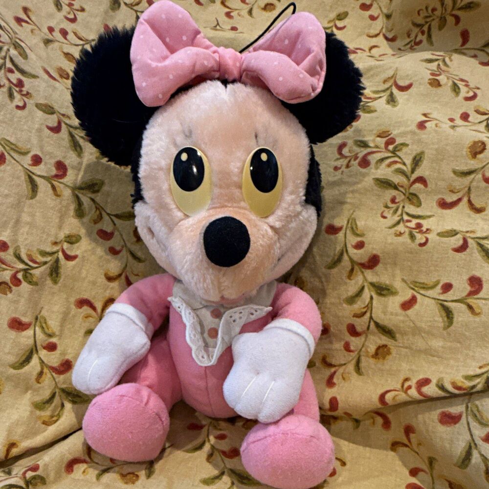 Playskool Disney Minnie Mouse Small Plush Stuffed Animal Vintage 1980 H-64